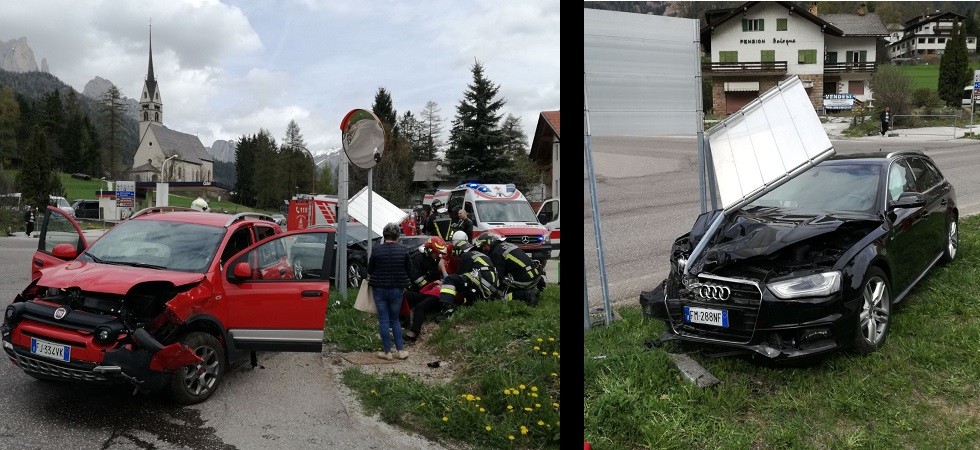 Scontro in Val di Fassa tra due auto, tre feriti trasportati in ospedale